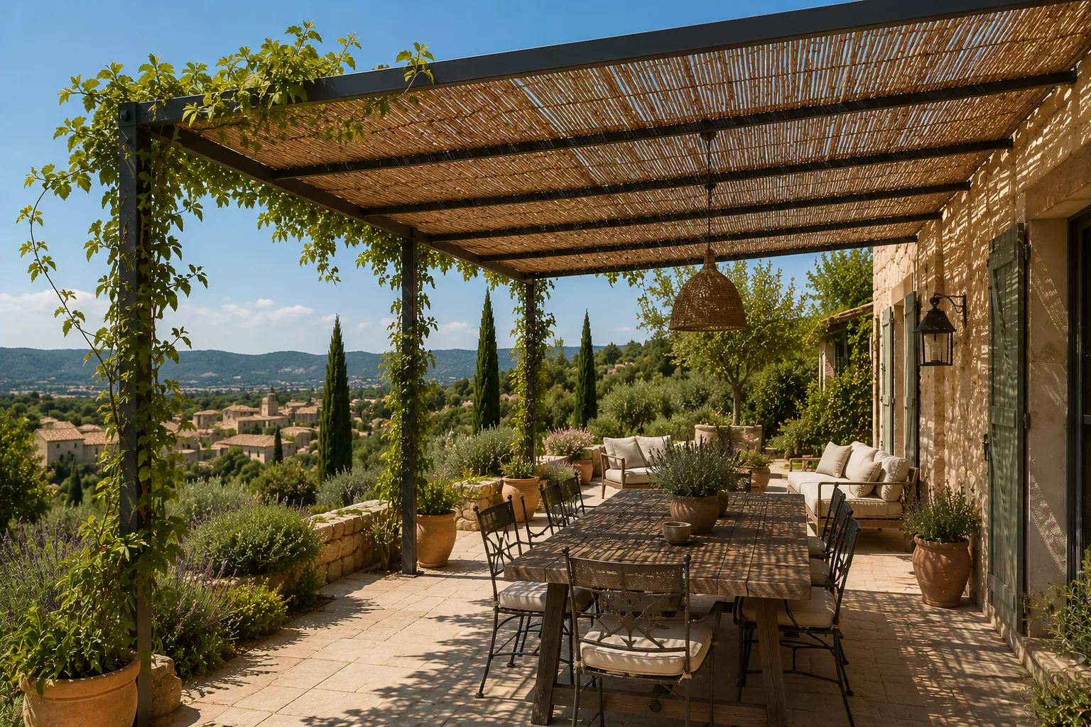 Ombrières de Provence: soluciones naturales de sombra para transformar espacios exteriores
